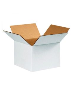 Scatole cartone bianche - due onde - 26 x 26 x 20 cm