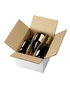 Scatola orizzontale per bottiglie con alveare