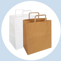 shoppers con maniglia piatta bianche o avana